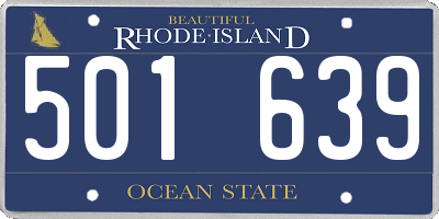 RI license plate 501639