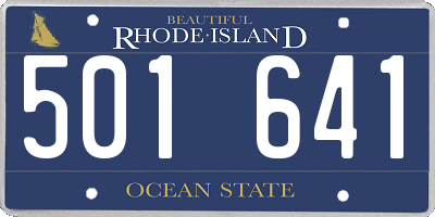 RI license plate 501641
