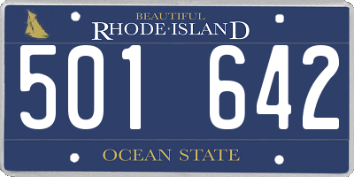 RI license plate 501642