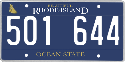 RI license plate 501644