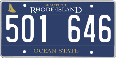 RI license plate 501646