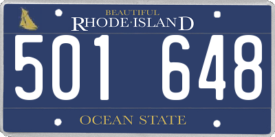 RI license plate 501648