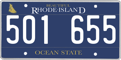 RI license plate 501655