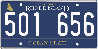 RI license plate 501656