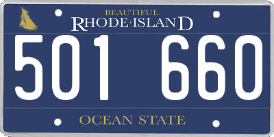 RI license plate 501660