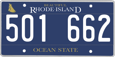 RI license plate 501662