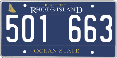 RI license plate 501663