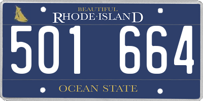 RI license plate 501664