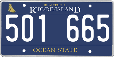 RI license plate 501665