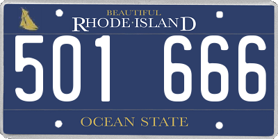 RI license plate 501666