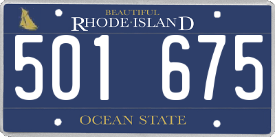 RI license plate 501675