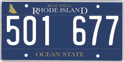RI license plate 501677