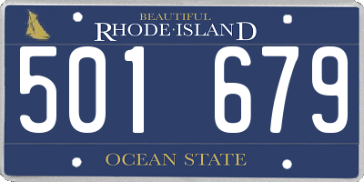 RI license plate 501679