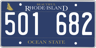 RI license plate 501682