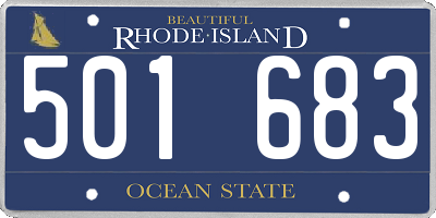 RI license plate 501683