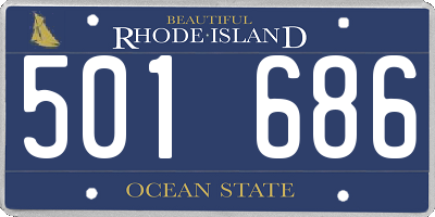 RI license plate 501686