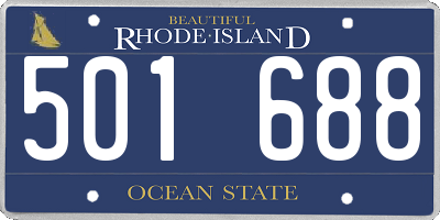 RI license plate 501688