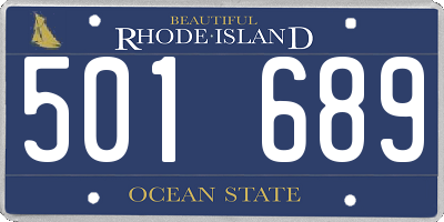 RI license plate 501689