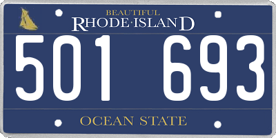 RI license plate 501693