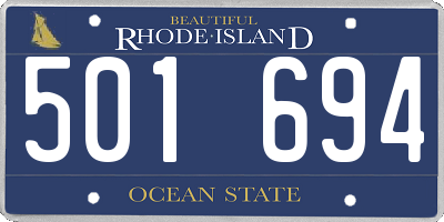 RI license plate 501694