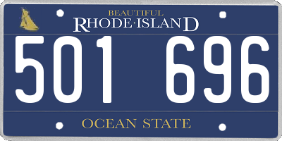 RI license plate 501696