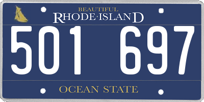 RI license plate 501697