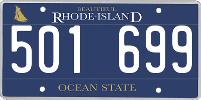 RI license plate 501699