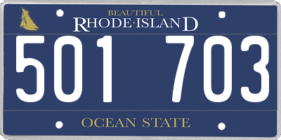 RI license plate 501703