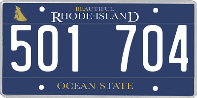 RI license plate 501704