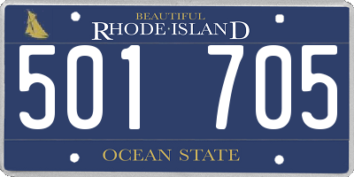 RI license plate 501705