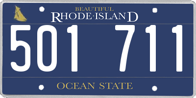 RI license plate 501711
