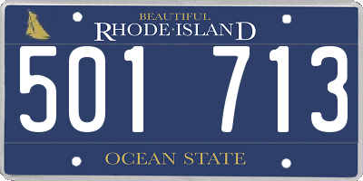 RI license plate 501713