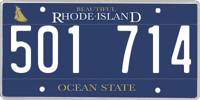 RI license plate 501714