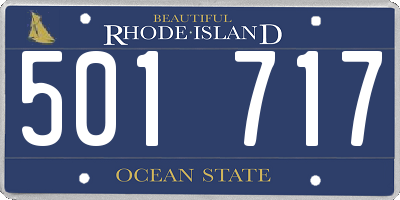 RI license plate 501717