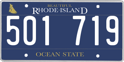 RI license plate 501719