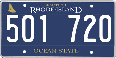 RI license plate 501720
