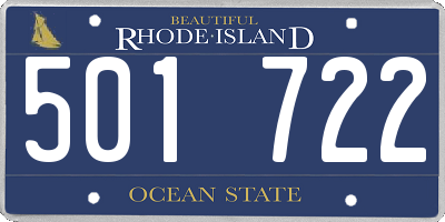 RI license plate 501722