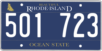 RI license plate 501723
