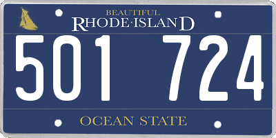 RI license plate 501724