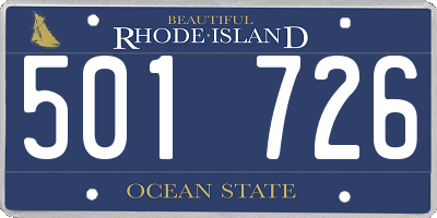 RI license plate 501726