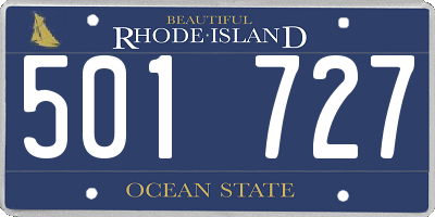 RI license plate 501727