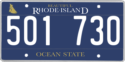 RI license plate 501730