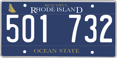 RI license plate 501732