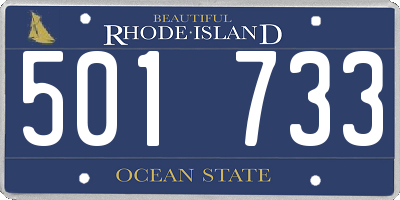 RI license plate 501733