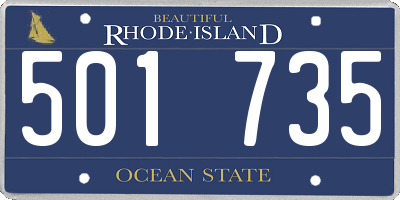 RI license plate 501735