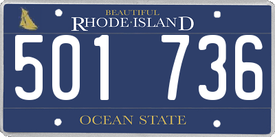 RI license plate 501736