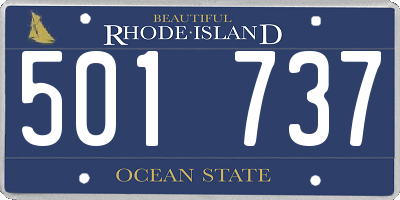 RI license plate 501737