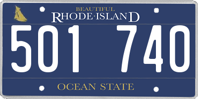 RI license plate 501740