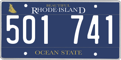RI license plate 501741