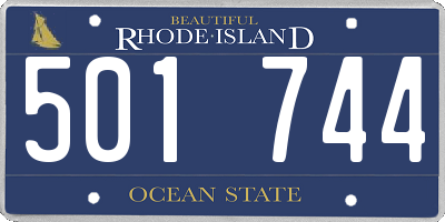 RI license plate 501744